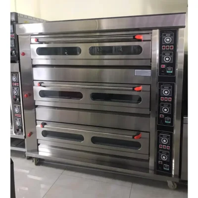 Gas Baking Oven 3 Deck 9 Tray