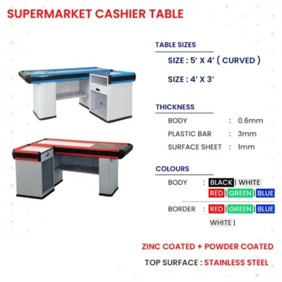 Supermarket Cashier Table