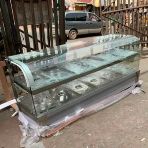 Bain Marie Food Warmer 12 Plates Curved Glass up and down