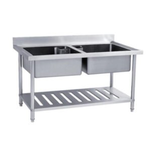 Double Bowl Kitchen Sink with Drainboard